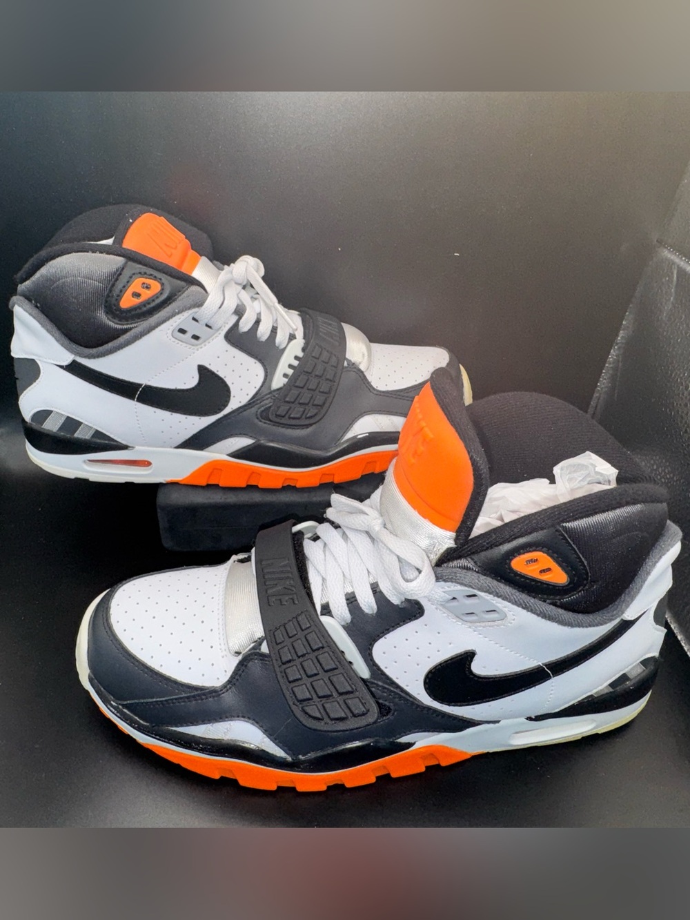 Nike Air Trainer 1 Mid White Black Total Orange Sneakers Mens 11